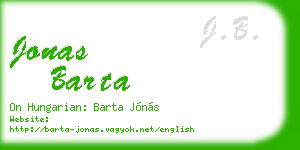 jonas barta business card