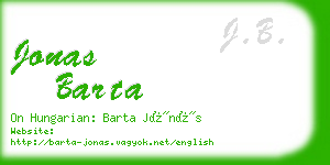 jonas barta business card